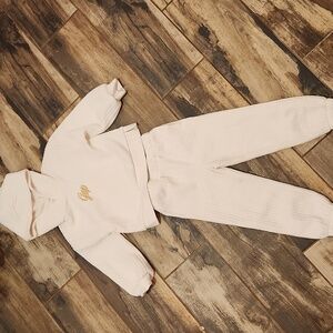 GAP Kids White Sweatpants & Hoodie Set 4t